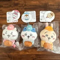 【即日発送】ちいかわ 働くスタッフさんマスコット3点セット③ハチワレ うさぎ