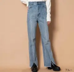 GORGE バックレースアップデニムパンツ ブルーのサムネイル