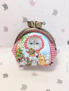 20'猫,丸型がま口