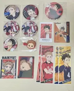 ハイキュー　西谷夕　夜久衛輔　極楽湯　ロンステ　ビスケット缶バッジ　yummy