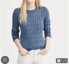 【美品】ラルフローレン ケーブルニットセーター XS