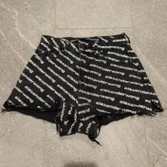 alexanderwang ロゴ デニムショートパンツ ブラック 27 - メルカリ
