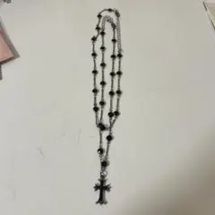 ブラックメタル クロスネックレス