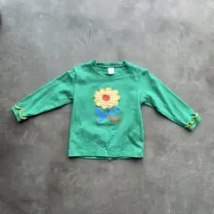 futafuta フラワーモチーフ長袖Tシャツ 95