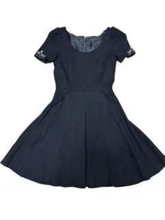 ジルシュチュアート　ビジューワンピース　 ネイビー　サイズ0