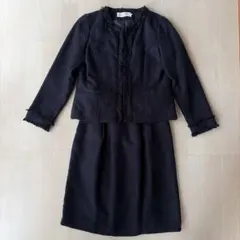 スーツ　セットアップ　フォーマル　卒業　入学　ネイビー　ツイード