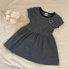 PETIT BATEAU ストライプ 半袖ワンピース 95cm 3ans