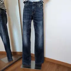COMME CA ISM　メンズ デニムパンツ ダメージ加工　Lサイズのサムネイル