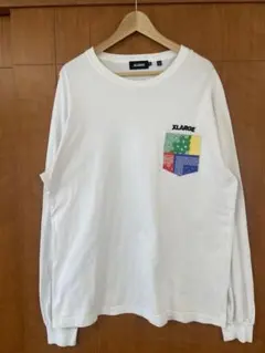 XLARGE バンダナ柄ポケット 長袖カットソー XL