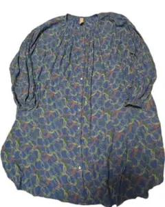 caliner カリネ インド製 総柄シャツワンピース 前開きのサムネイル