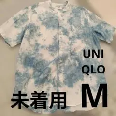 未着用UNIQLO バンドカラーシャツ M　タイダイ柄のサムネイル