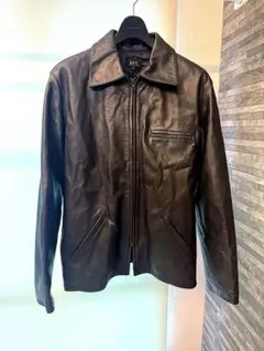 90s〜00s archive A.P.C. レザーブルゾン 短丈 深水光太 黒 - メルカリ