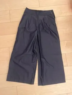 【beams Heart 美品】インディゴブルーワイドパンツ ゴム入り