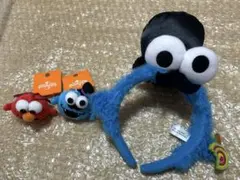 【最終値下げ】USJハロウィンセサミストリートカチューシャ＆キーホルダー