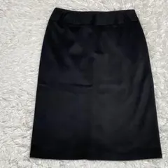 【美品・希少】HERMES・エルメス・スカート・カシミヤ100%・黒・L相当のサムネイル