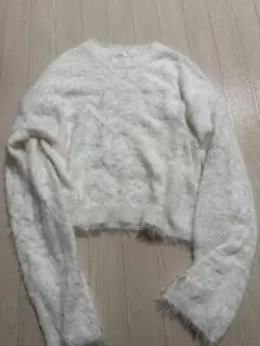 apres jour ホワイトファーセーター