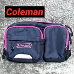 極美品 コールマン 2WAY ウエストポーチ ショルダー ピンク Coleman