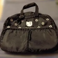 最終値下げ　HELLO KITTY ブラックボストンバッグのサムネイル