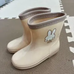miffy ミッフィー ショートレインブーツ 長靴 ベージュ　15㎝のサムネイル