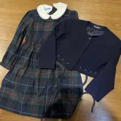 c*8様 襟付きワンピースとカーディガンセット 110cm 120cm