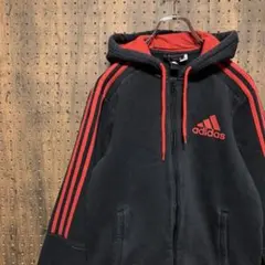 adidas アディダス　ジップアップパーカー　ロゴプリント　suntp023