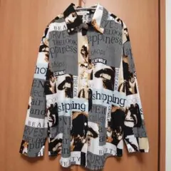 フェイス フォトコラージュ　　総柄シャツ