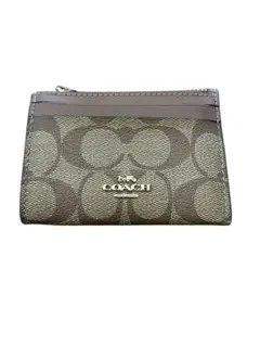 COACH コーチ ブラウン カードケース キーチェーン付き