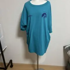 WE CARE プリント Tシャツ ブルーグリーン