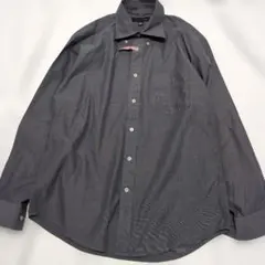 ④トミーヒルフィガー　TOMMYHILFIGER　メンズL　グレーシャツ　長袖
