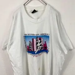古着 94s USA製 シングルステッチ 薬局 記念Tシャツ プリントTシャツ 