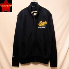ラングリッツレザー スウェットフルジップアップブルゾン 短丈 Lサイズ 