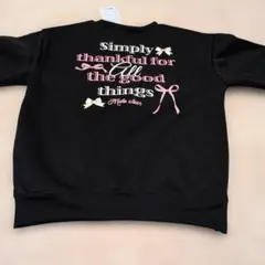 ☆新品☆女児裏起毛黒のスウェットトレーナー★150㌢