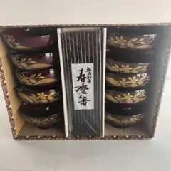 山中漆器 金箔 五草花 小吸物椀 5個 - メルカリ