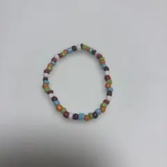 カラフル木製ビーズブレスレット エスニック リゾートアクセサリー