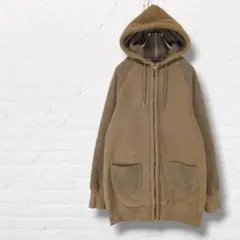 ジップボアパーカー【M】ブラウン