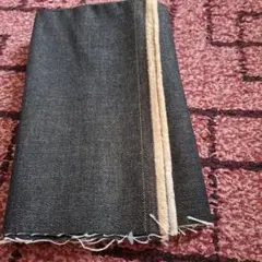 ダークデニム生地、厚地 約1.5cm幅×50センチ④