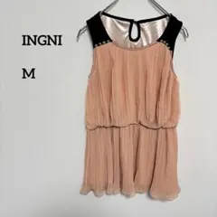 INGNI プリーツ ワンピース Mサイズ ピンクノースリーブc157②