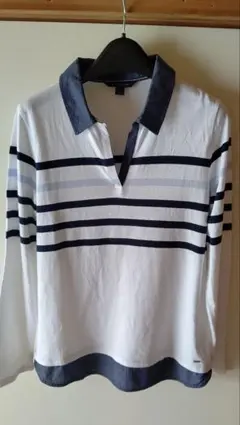 トミー ヒルフィガー 美品 ロンT 長袖シャツ ラガーシャツ マリン 長Tシャツ