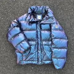 GAP ギャップ ダウン ハイネック ショート丈 メタルパープル 光沢