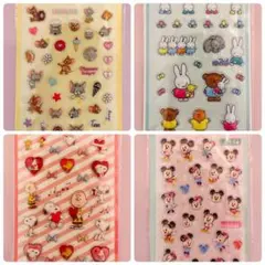 正規品　プクプクキャラクターシールセット（トムとジェリー、ミッフィー）