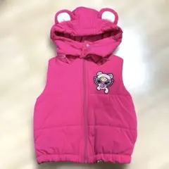【美品】HYSTERIC MINI 風船テディ ベスト 80cm ピンク