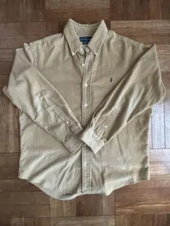 ラルフローレン　コーデュロイ　ボタンダウン長袖シャツ ベージュ