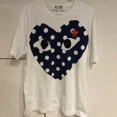 PLAY COMME des GARÇONS Tシャツ ドット ホワイト ハート - メルカリ