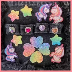 ワッペン 女の子　ユニコーン ハート 星　幼稚園 保育園 アイロン アップリケ