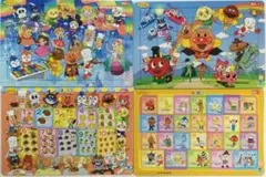 アンパンマン 知育パズル 4枚セット すうじ ABC なかまたち