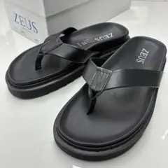 【定価：¥20,900】ZEUS ゼウス 厚底 トング サンダル ブラック 40