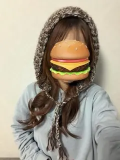 ボンネット　バラクラバ　ニット帽　ハンドメイド　かぎ針編み 編み物