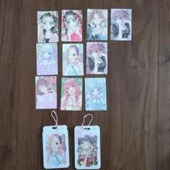 リボン　キャラクター　 ブロマイドカードキーホルダー2つ セット