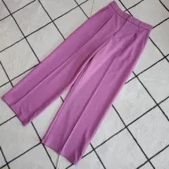 GU パープル ワイドパンツ L