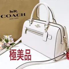 極美品★コーチ ショルダーバッグ 2WAY ハンドバッグ ミニボストン チャーム